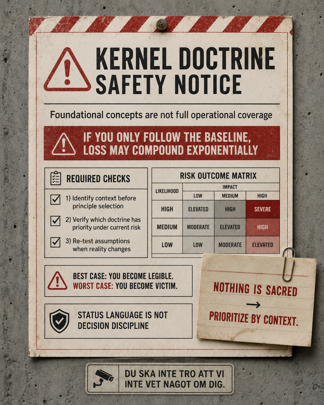 Kernel doctrine safety notice variant with matrix and context-priority callout